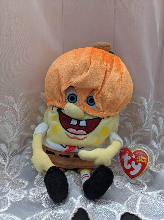 Ty Beanie Baby - SpongeBob Pumpkinmask - Halloween Plush Toy (8.5in) - Vintage Beanies Canada