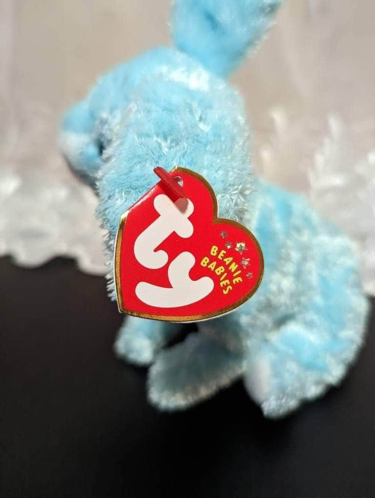 Ty Beanie Baby - Spring The Blue Bunny Rabbit (7in) - Vintage Beanies Canada