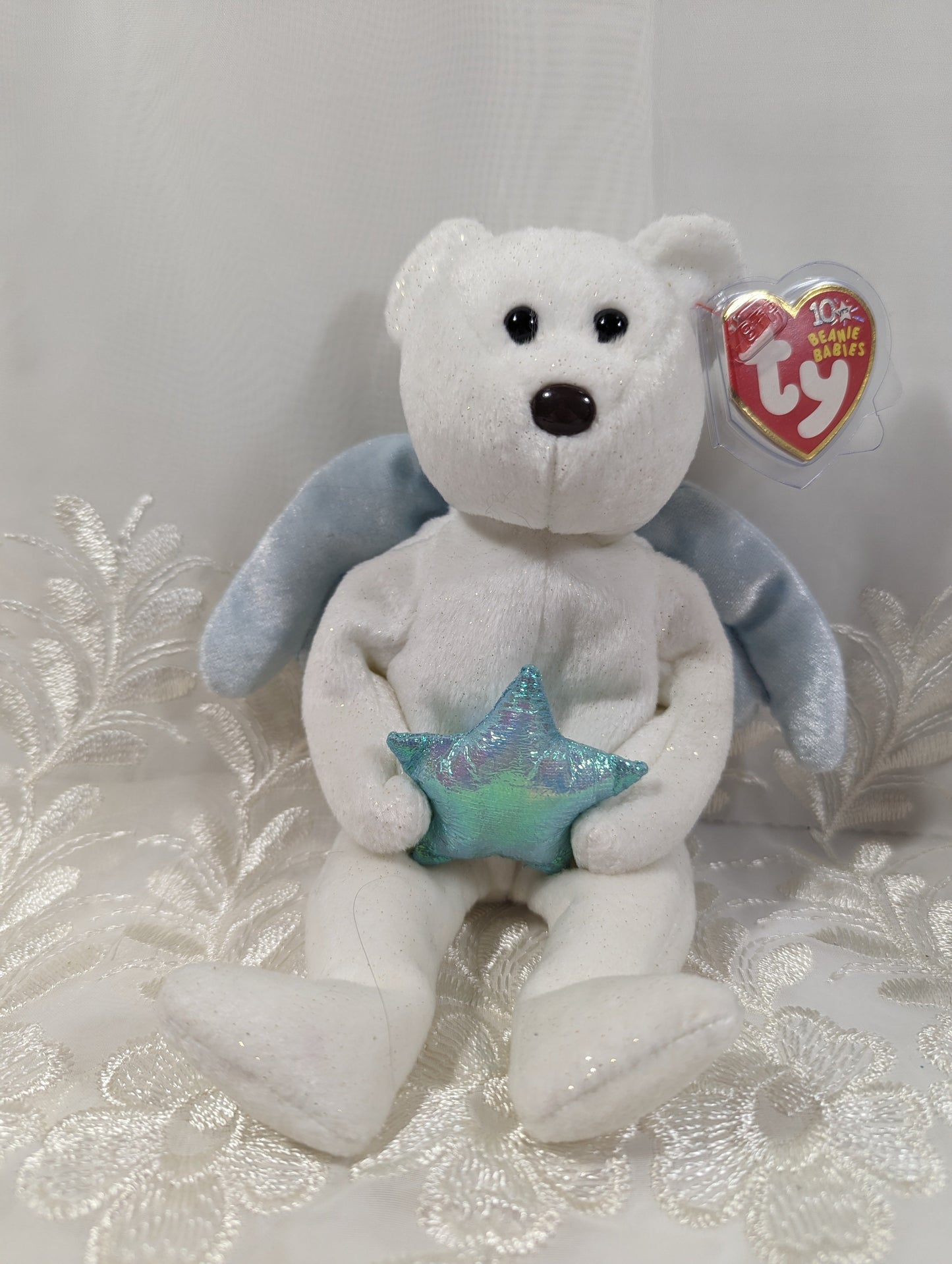 Ty Beanie Baby - Star The Bear With Blue Star (8.5 in) *Rare* - Vintage Beanies Canada