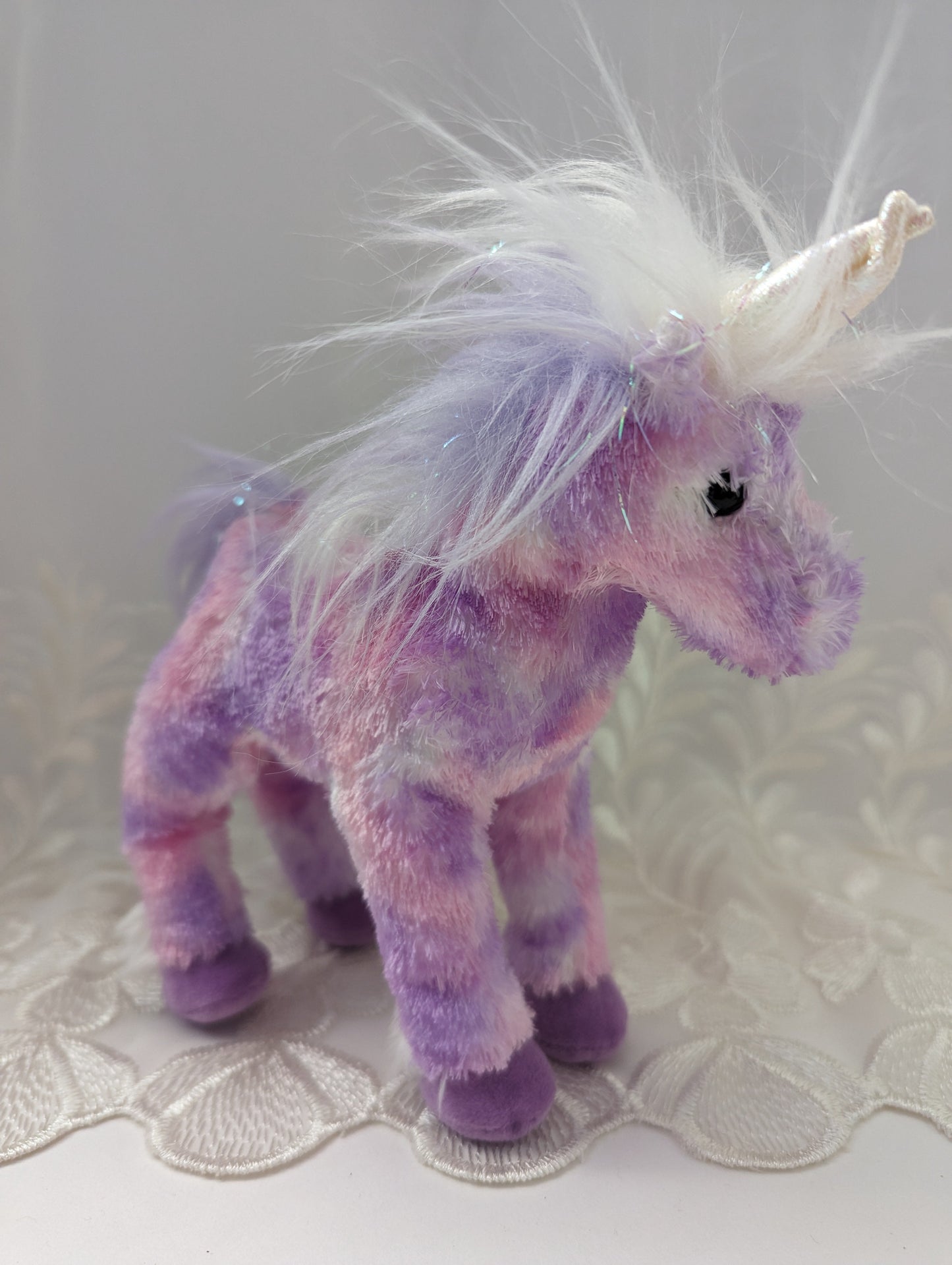 Ty Beanie Baby - Stargazer The Purple And Pink Unicorn (7.5in) Near Mint Tag - Vintage Beanies Canada