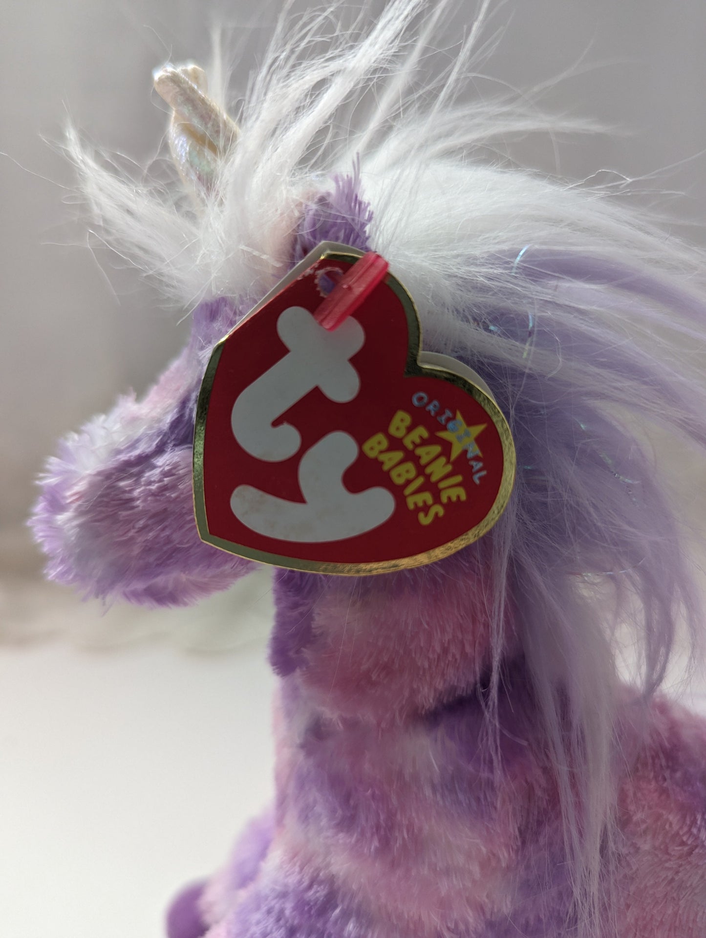 Ty Beanie Baby - Stargazer The Purple And Pink Unicorn (7.5in) Near Mint Tag - Vintage Beanies Canada