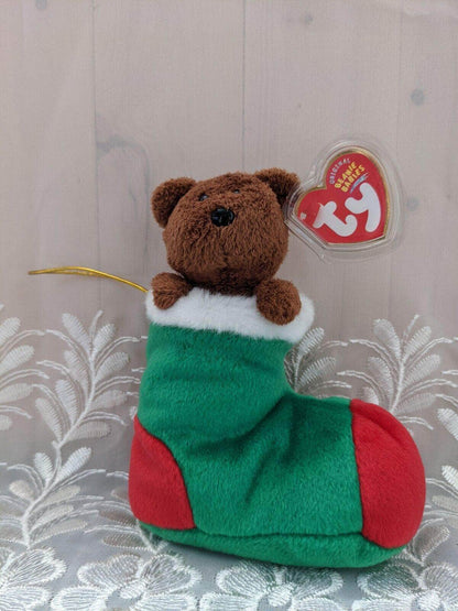 Ty Beanie Baby - Stockings The Bear (6.5 in) - Vintage Beanies Canada