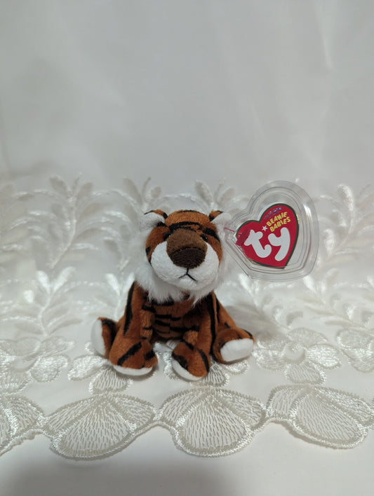Ty Beanie Baby - Stripey The Tiger Metal Clip (4in) Small - Vintage Beanies Canada