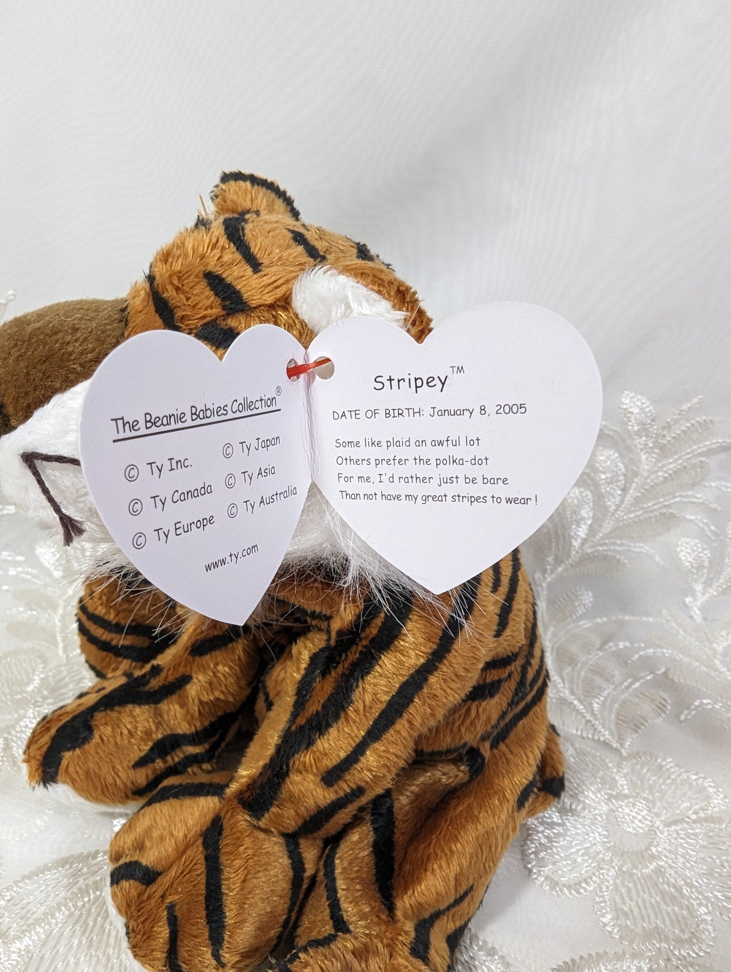 Ty Beanie Baby - Stripy The Tiger (6 in) - Vintage Beanies Canada