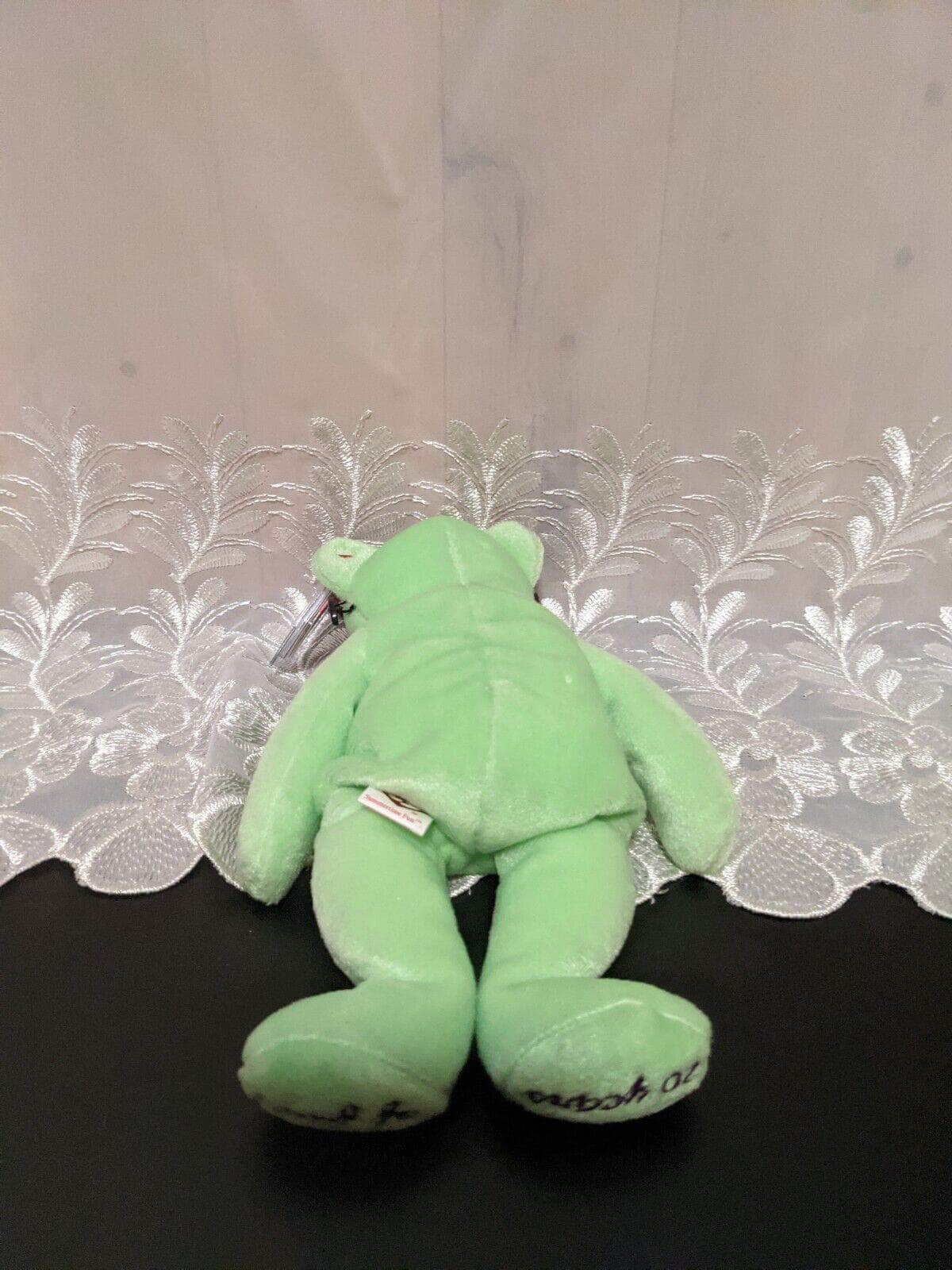 Ty Beanie Baby - Summertime Fun The Atlanta Green Bear (8.5in) - Vintage Beanies Canada