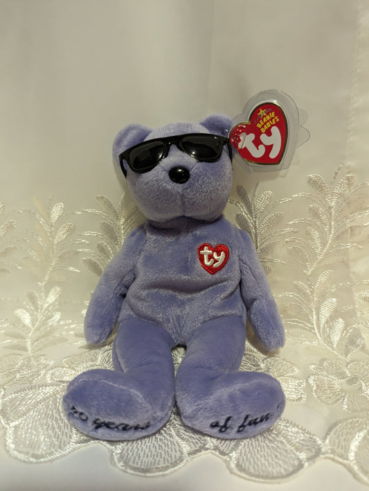 Ty Beanie Baby - Summertime Fun The Toronto Purple Bear (8.5in) Near Mint - Vintage Beanies Canada