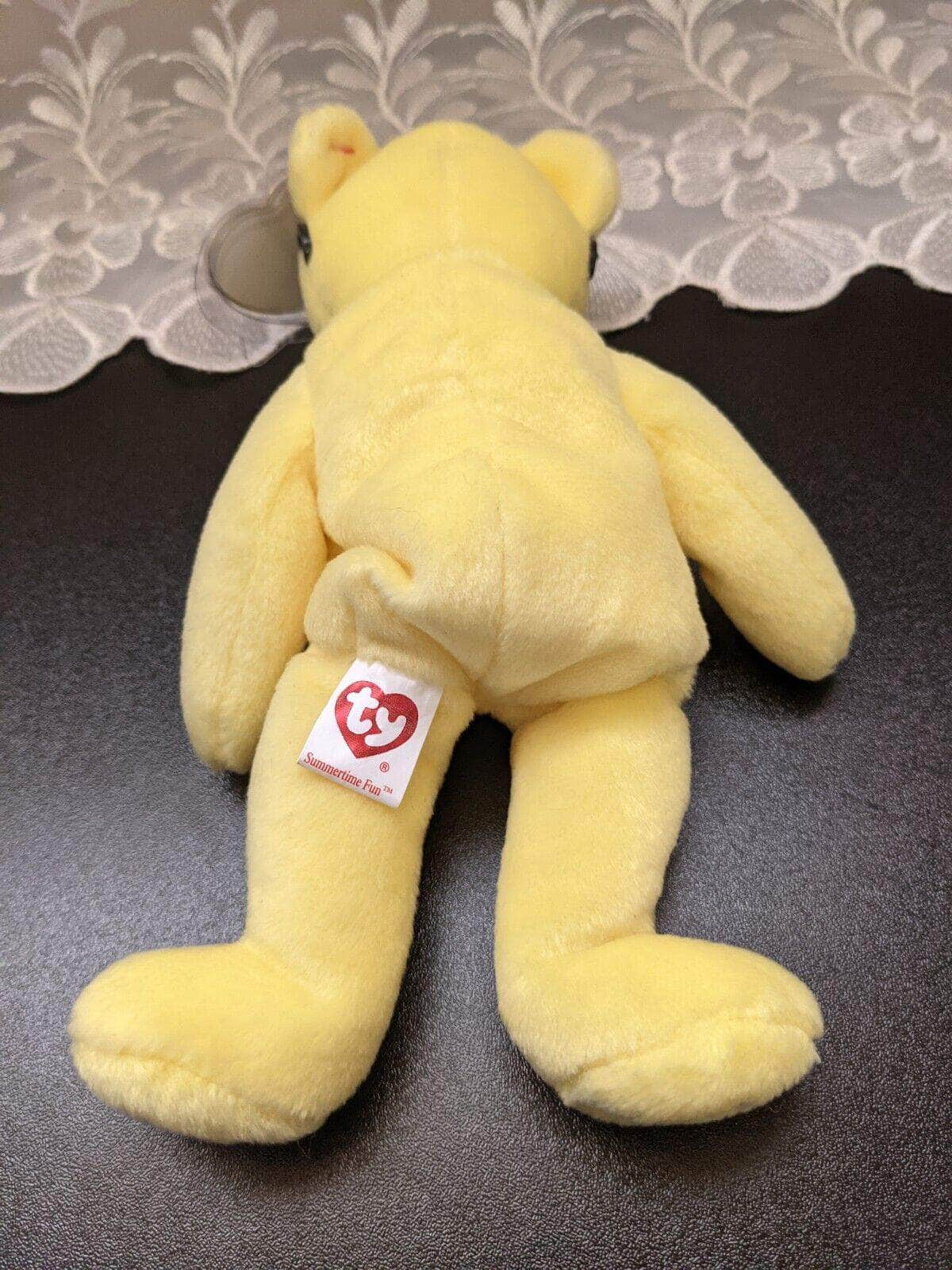 Ty Beanie Baby - Summertime Fun The Yellow Bear - Los Angeles Tradeshow Exclusive - Vintage Beanies Canada