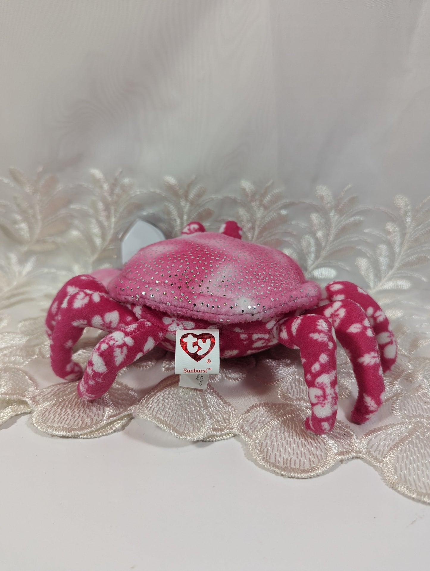 Ty Beanie Baby - Sunburst The Pink Crab (7.5in) - Vintage Beanies Canada