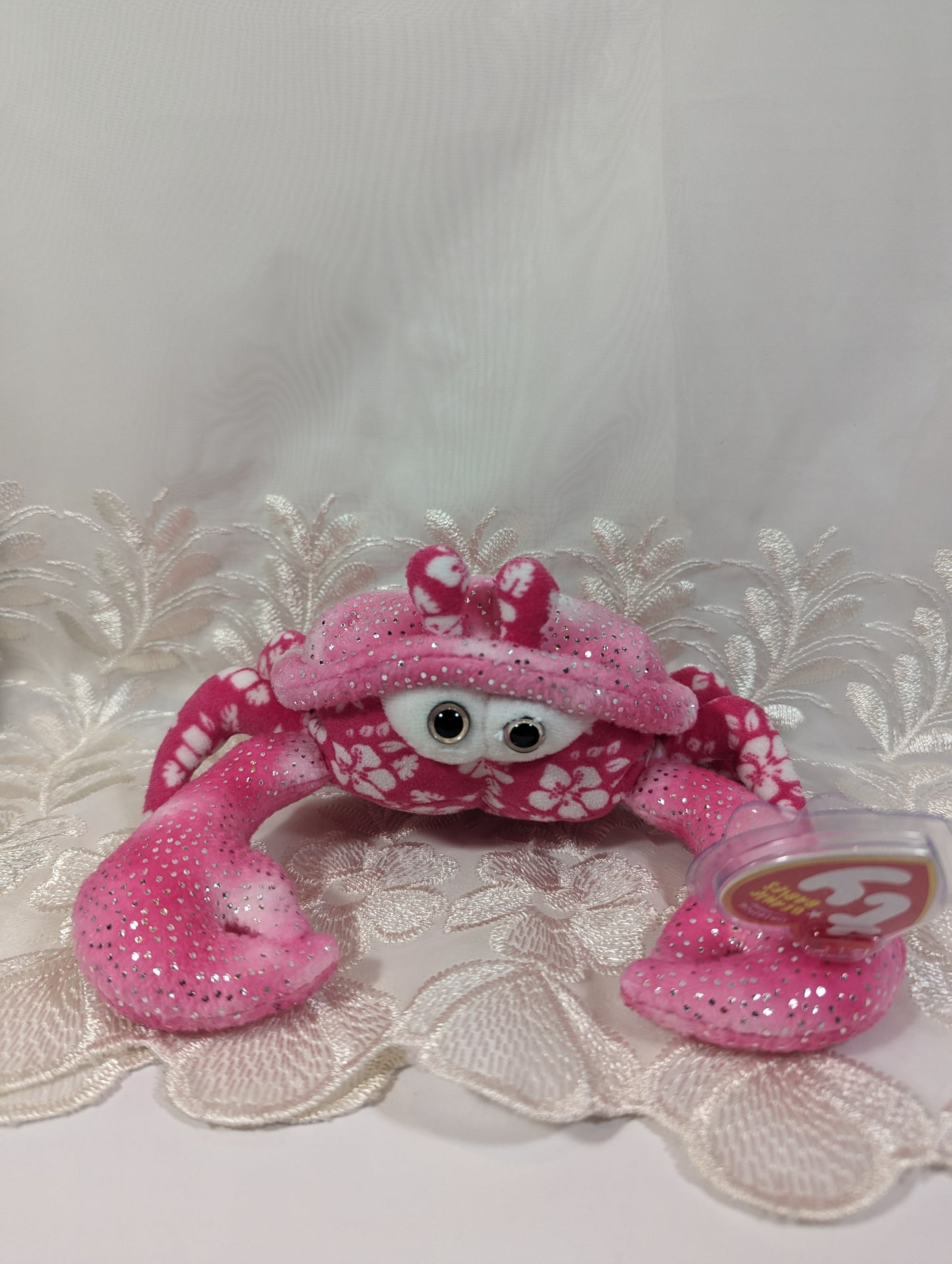 Ty Beanie Baby - Sunburst The Pink Crab (7.5in) - Vintage Beanies Canada