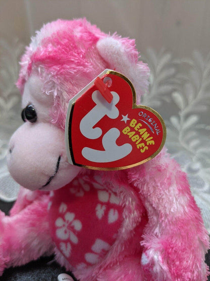 Ty Beanie Baby - Sunset The Pink Monkey (6.5in) Near-Mint - Vintage Beanies Canada