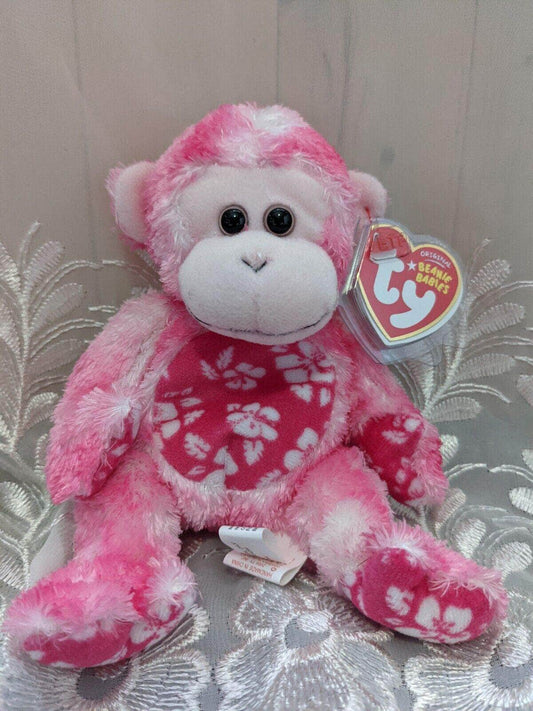 Ty Beanie Baby - Sunset The Pink Monkey (6.5in) Near-Mint - Vintage Beanies Canada