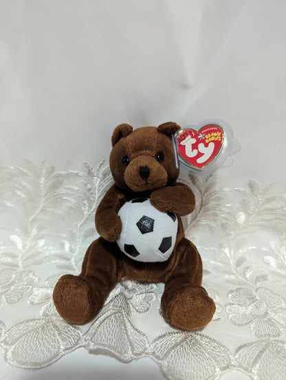 Ty Beanie Baby - Sweeper The Soccer Bear (6in) Near Mint - Vintage Beanies Canada