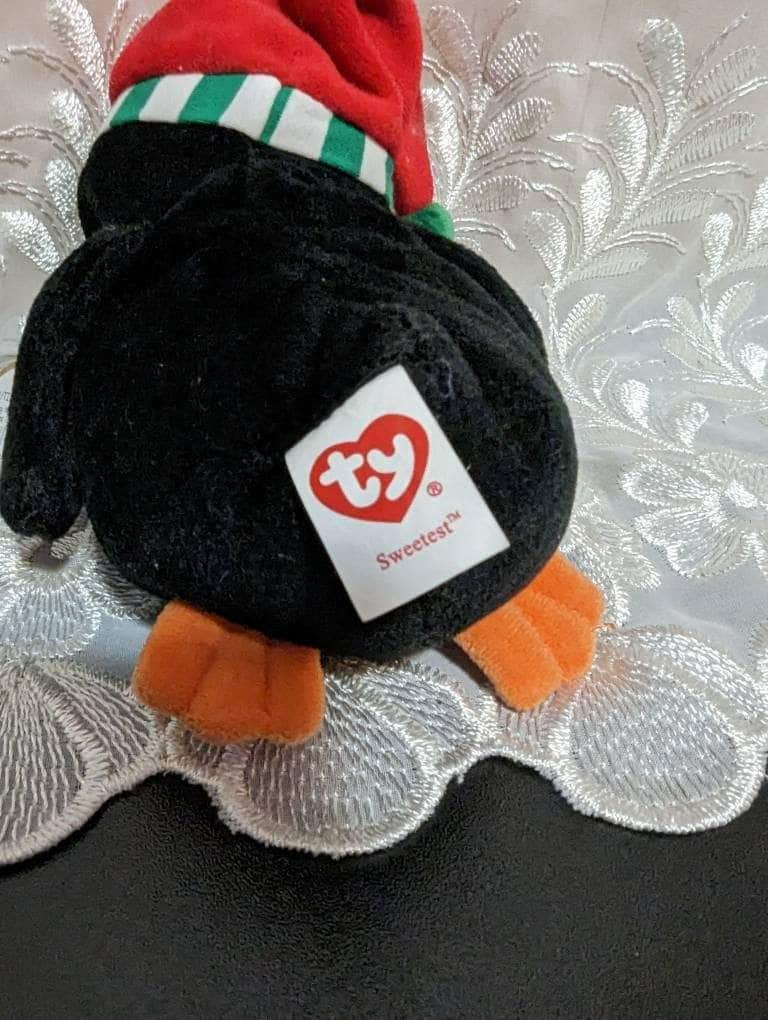 Ty Beanie Baby - Sweetest The Penguin With Candy Cane (7in) - Vintage Beanies Canada