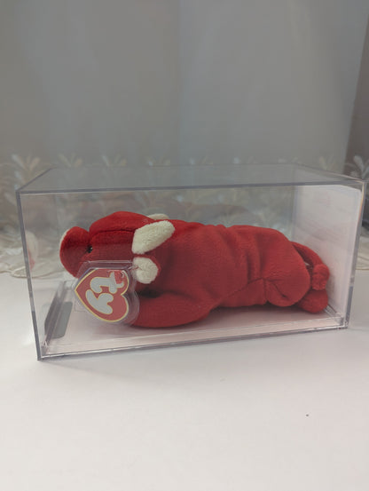 Ty Beanie Baby - Tabasco The Red Bull (8in) Near Mint Authenticated Third Generation - Vintage Beanies Canada