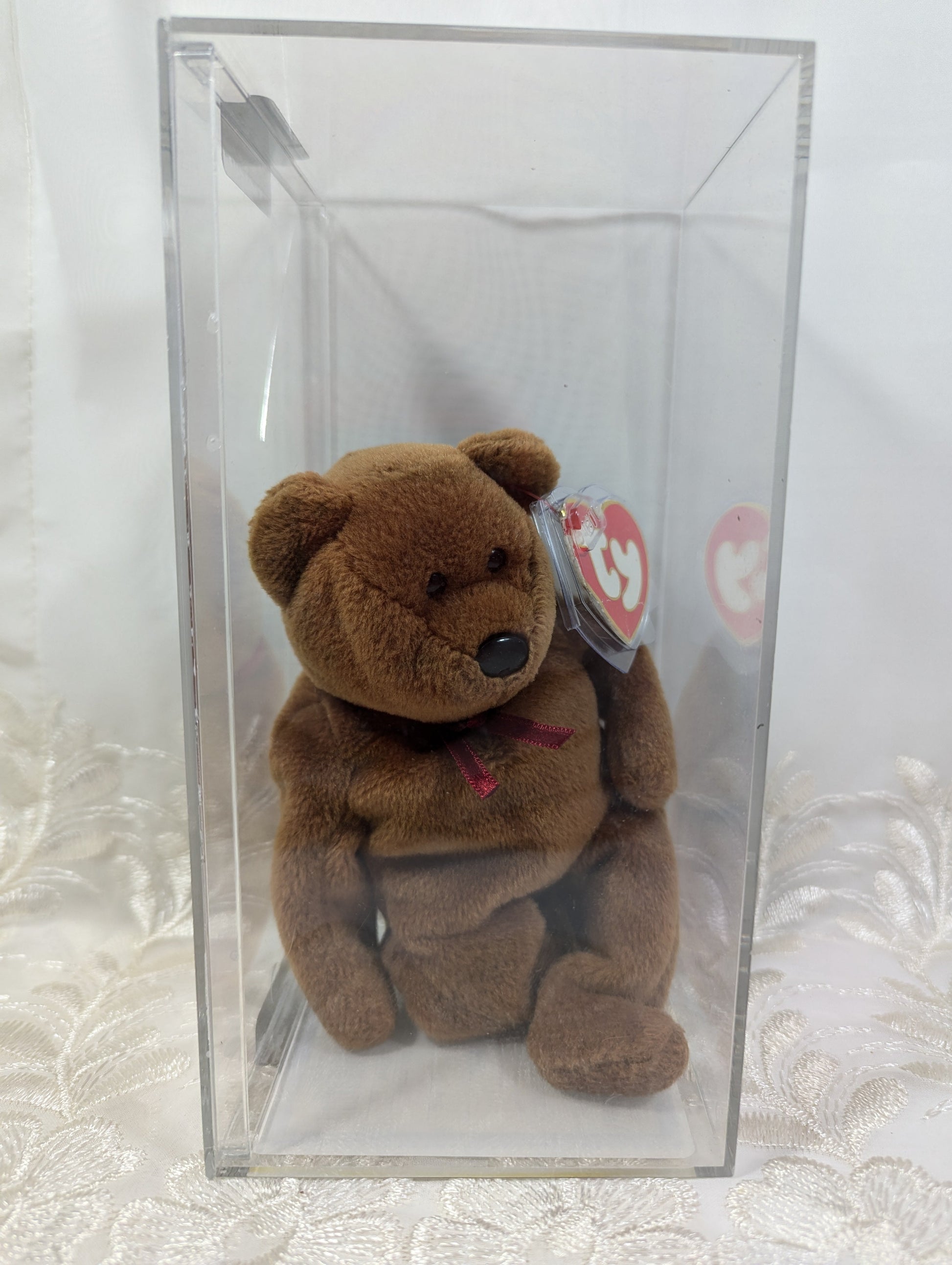 Ty Beanie Baby - Teddy the Brown Bear With New Face (8.5in) *Rare* 3rd Generation, Authenticated - Vintage Beanies Canada