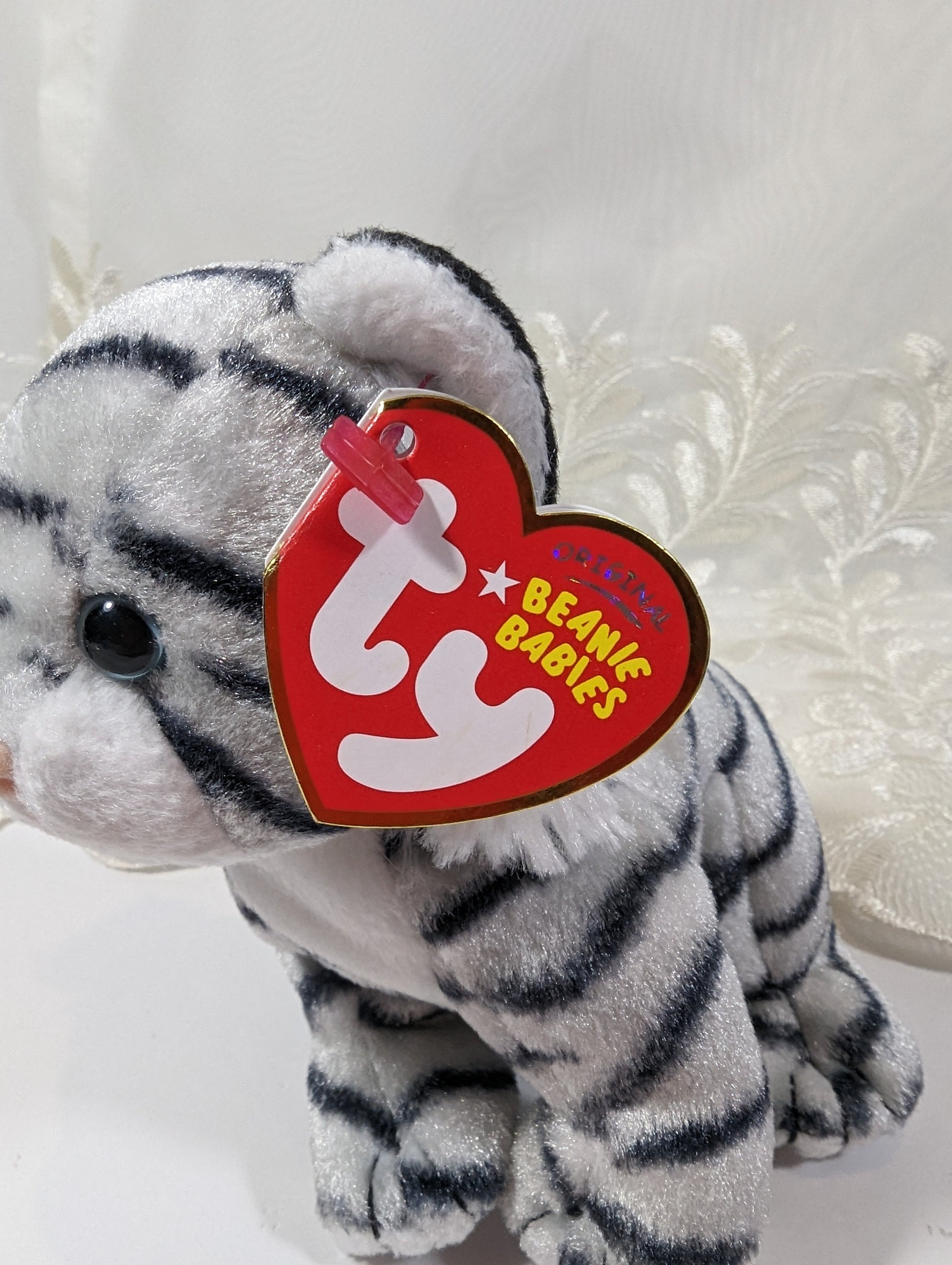 Ty Beanie Baby - Teegra The White Tiger (5.5 in) - Vintage Beanies Canada