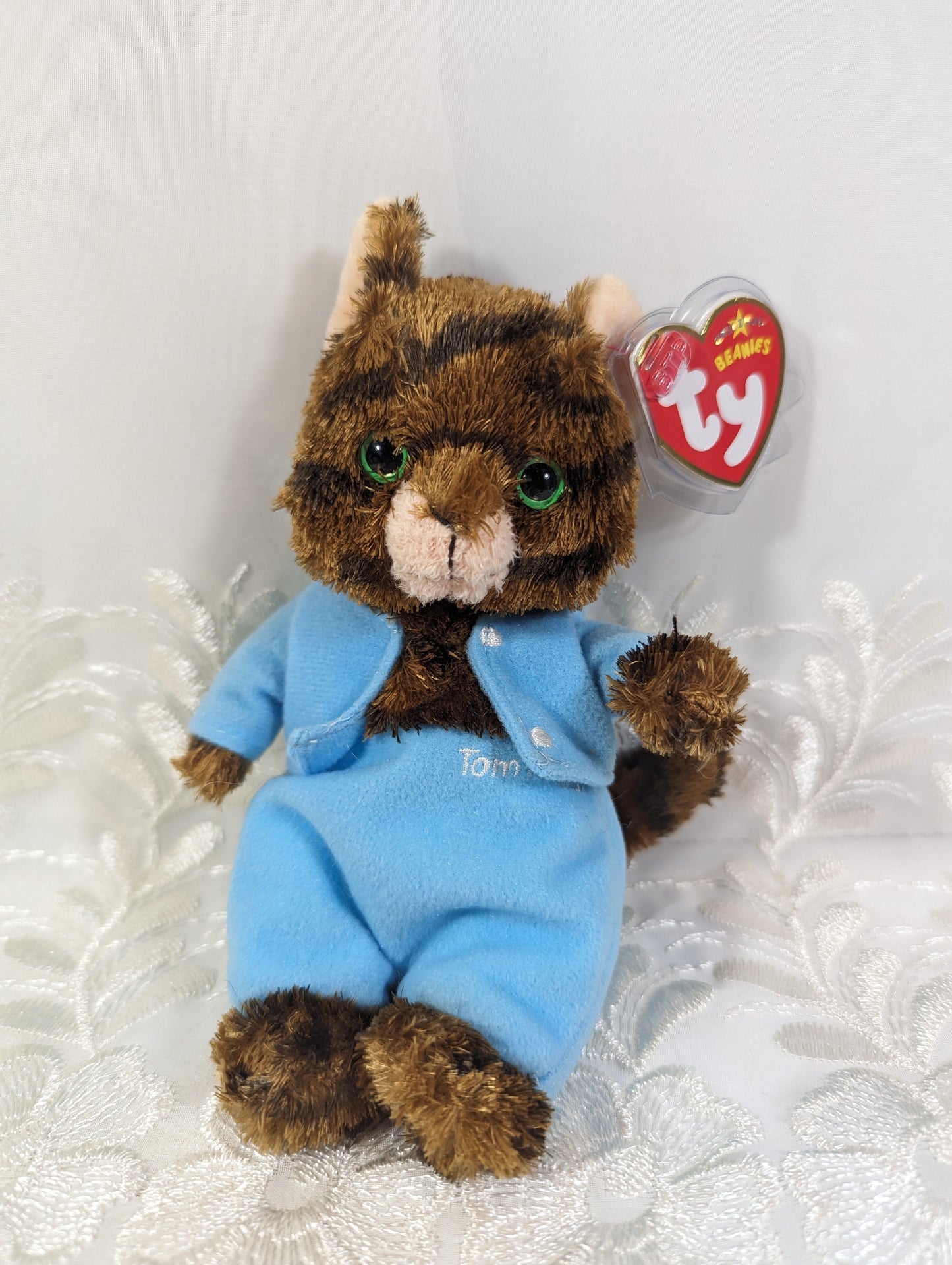 Ty Beanie Baby - The Tale of Tom Kitten - White Thread (6in) UK Exclusive. - Vintage Beanies Canada