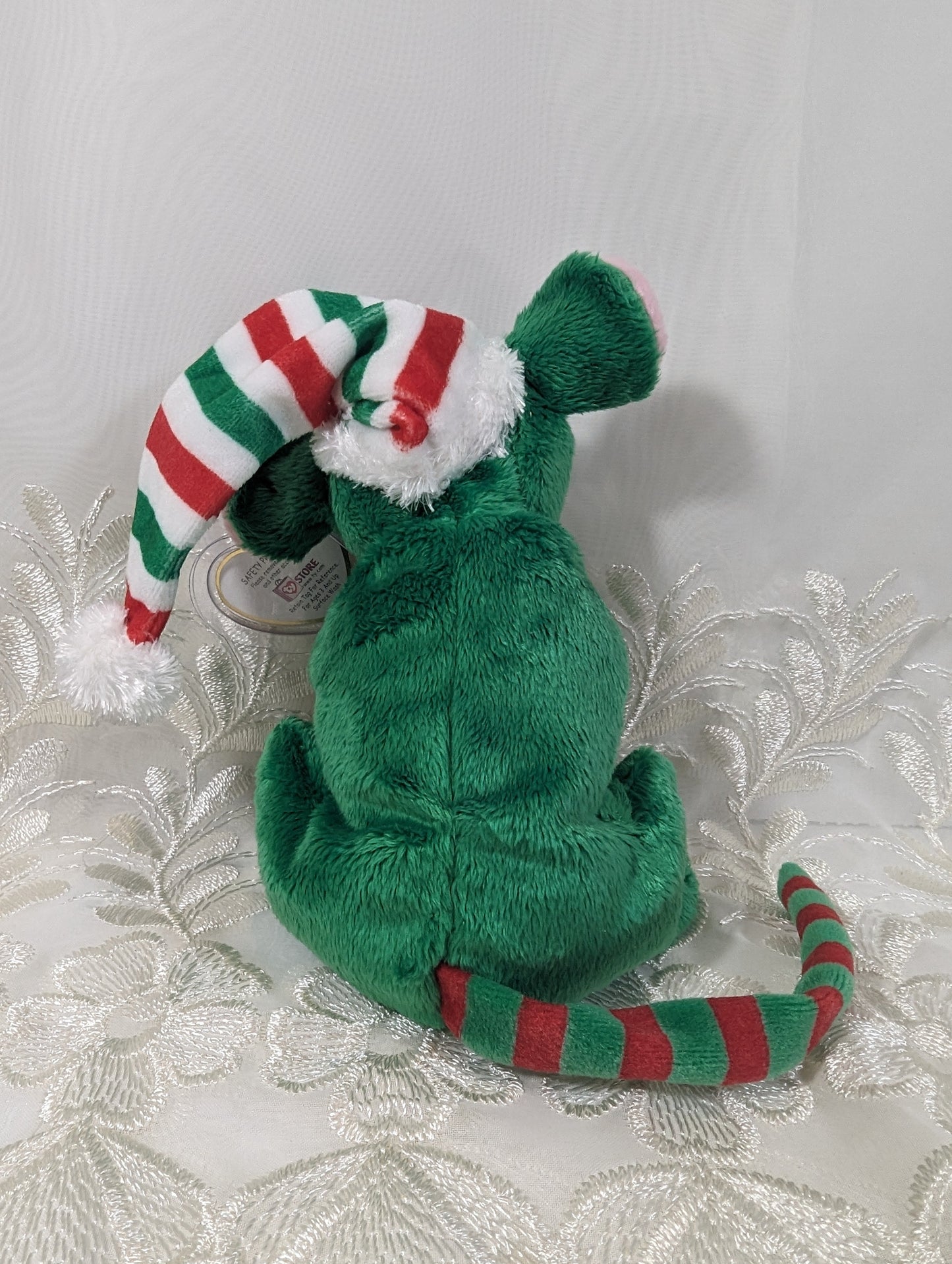 Ty Beanie Baby - Tidings The Green Christmas Mouse (7in) - Vintage Beanies Canada