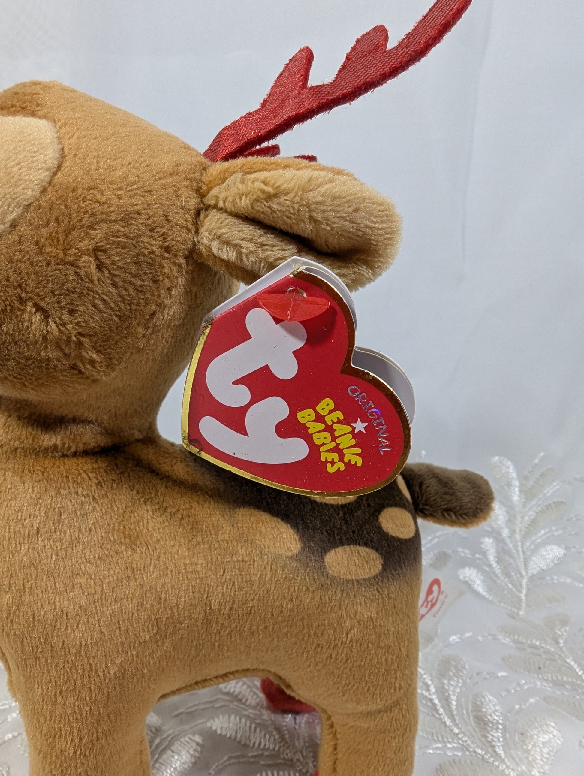 Ty Beanie Baby - Tinsel The Reindeer (6.5 in) Near Mint - Vintage Beanies Canada
