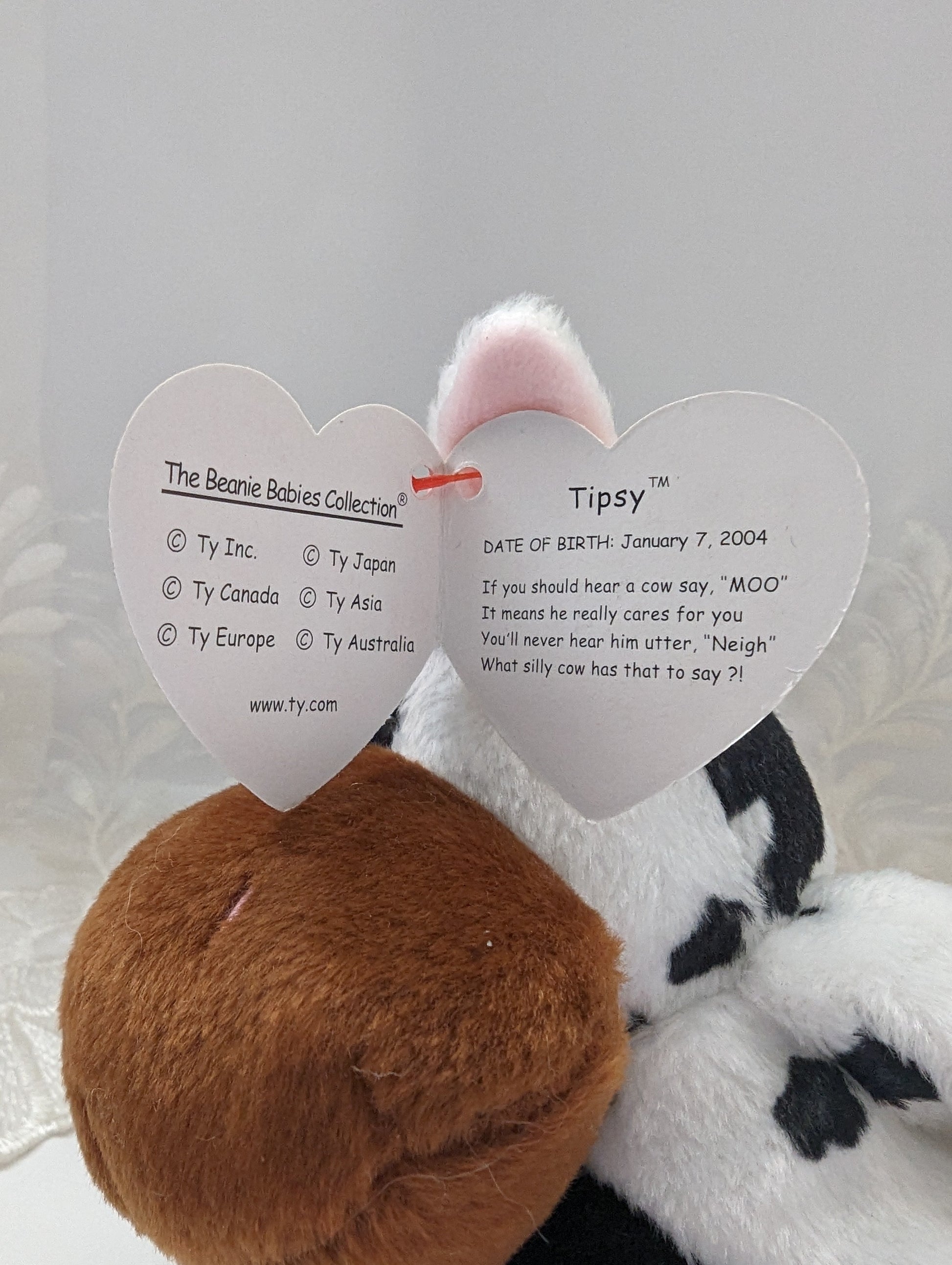 Ty Beanie Baby - Tipsy The Cow (9in) - Vintage Beanies Canada