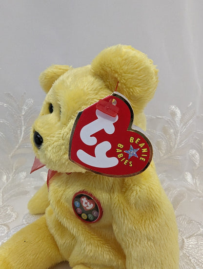 Ty Beanie Baby - Tradee The Yellow Bear (8.5in) - Vintage Beanies Canada