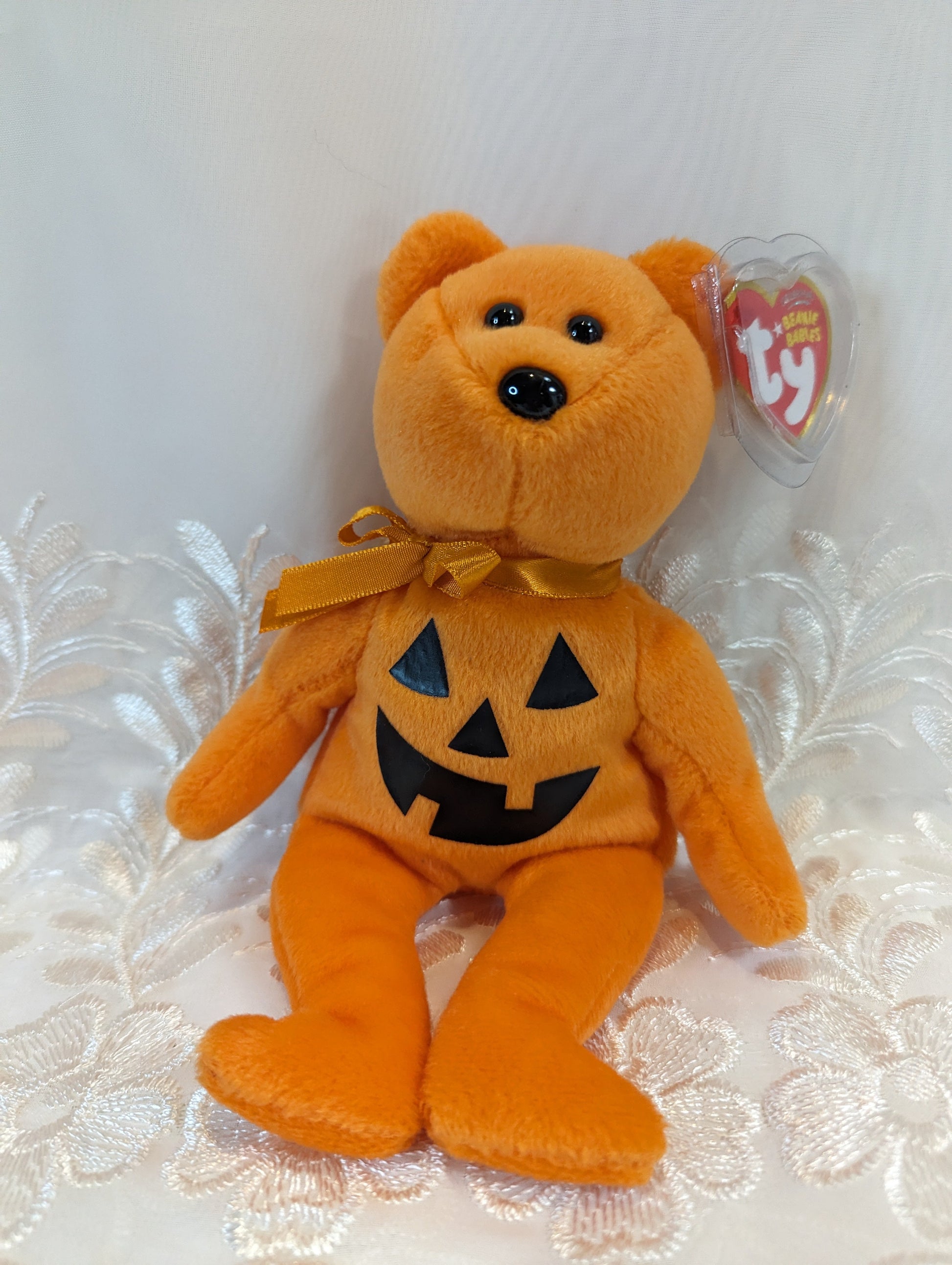 Ty Beanie Baby - Treats The Orange Halloween Bear (8.5in) - Vintage Beanies Canada