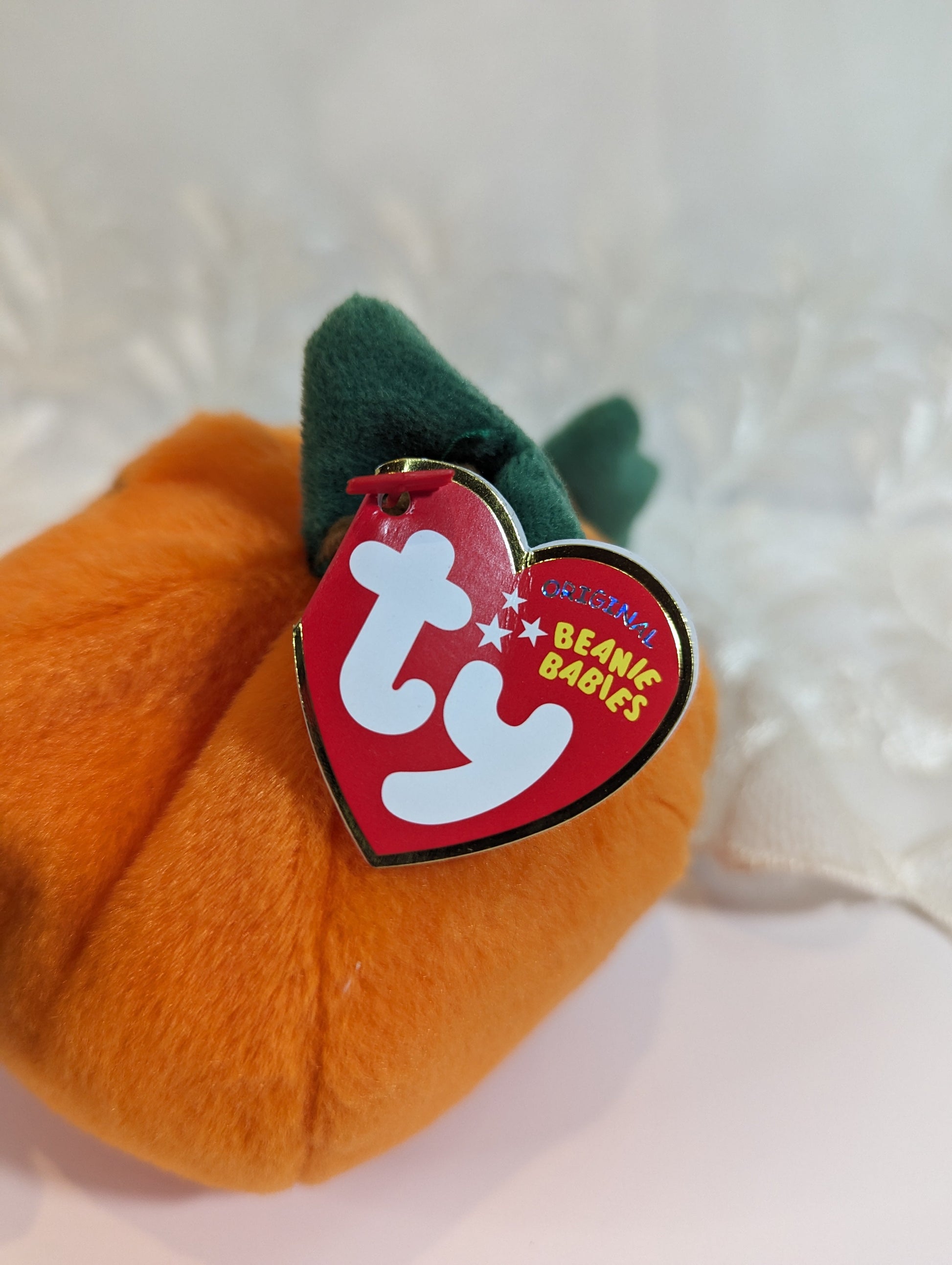 Ty Beanie Baby - Tricks The Halloween Pumpkin (5.5in) Creased Tag - Vintage Beanies Canada