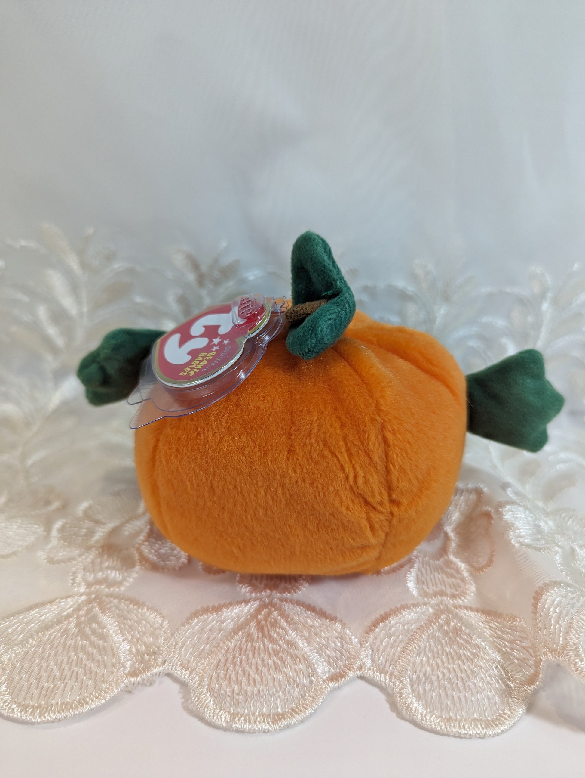 Ty Beanie Baby - Tricks The Halloween Pumpkin (5.5in) Creased Tag - Vintage Beanies Canada