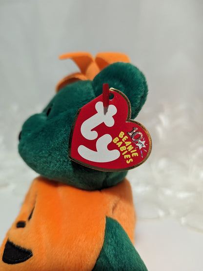 Ty Beanie Baby - Tricky The Halloween Pumpkin Bear (8.5in) - Vintage Beanies Canada