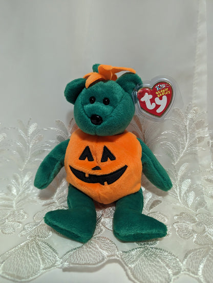 Ty Beanie Baby - Tricky The Halloween Pumpkin Bear (8.5in) - Vintage Beanies Canada