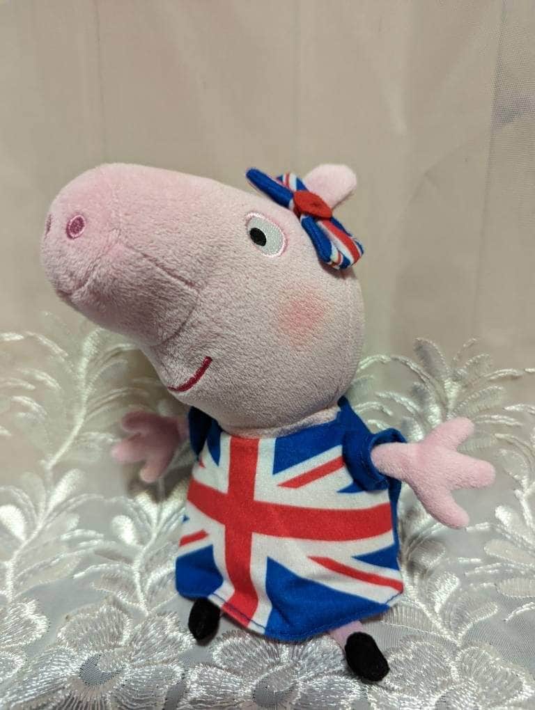 Ty Beanie Baby - Union Jack Peppa Pig (8in) No Hang Tag - Vintage Beanies Canada