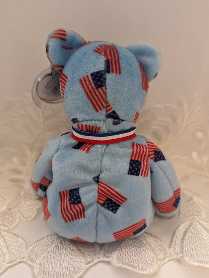 Ty Beanie Baby - Union The Bear With Flag Nose (8.5in) USA Exclusive - Vintage Beanies Canada