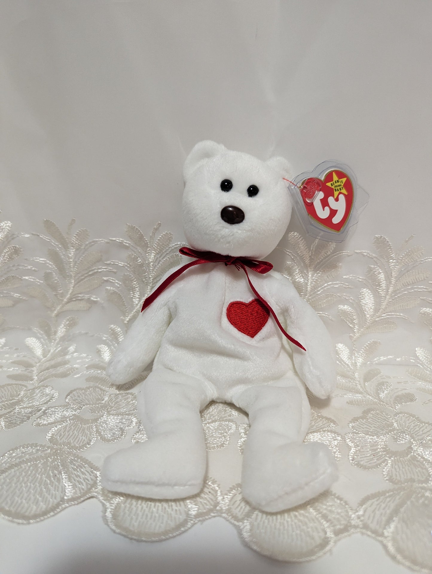 Ty Beanie Baby - Valentino The Bear (8in) - Vintage Beanies Canada