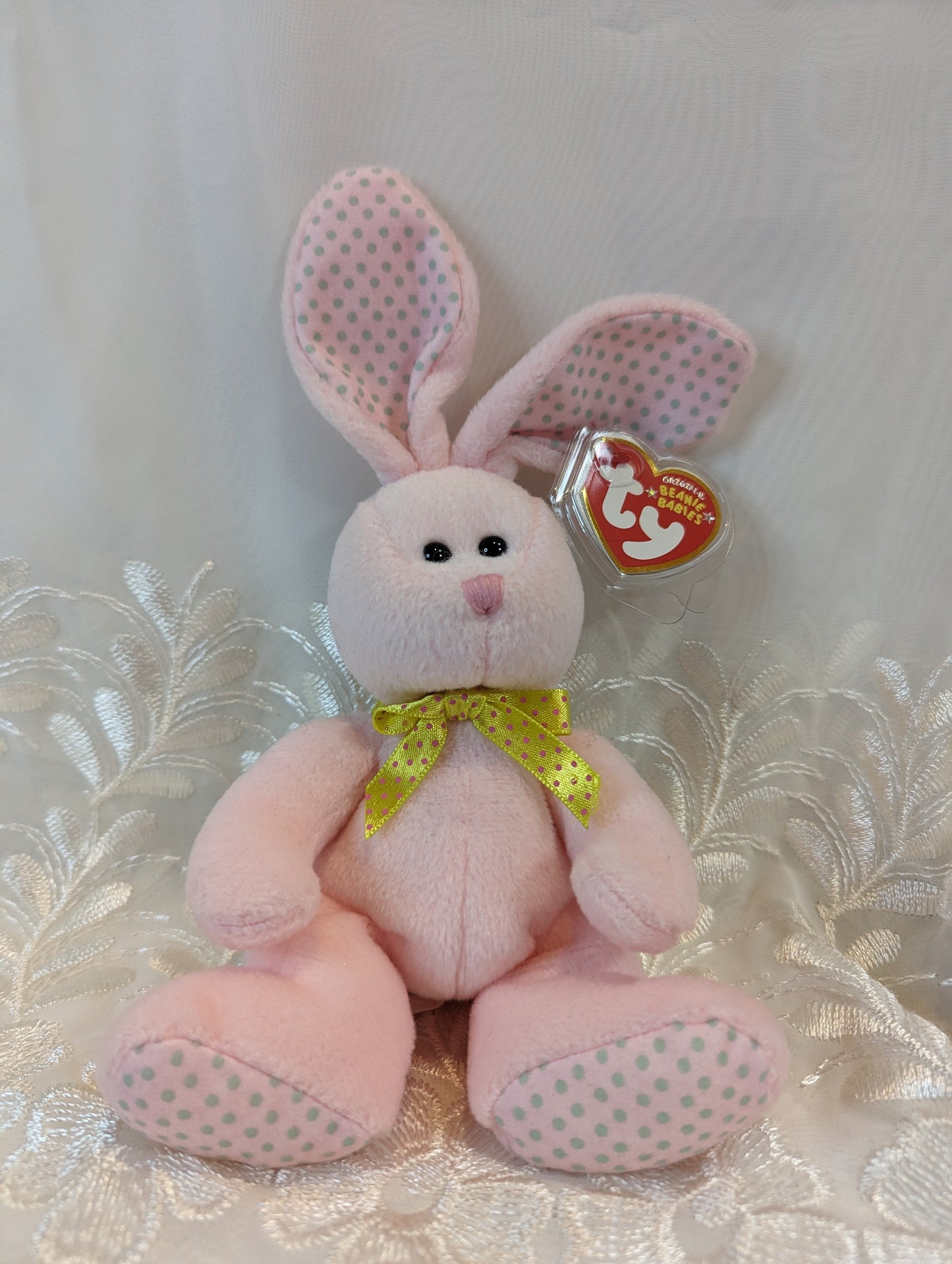 Ty Beanie Baby - Valley The Pink Easter Bunny (6.5in) - Vintage Beanies Canada