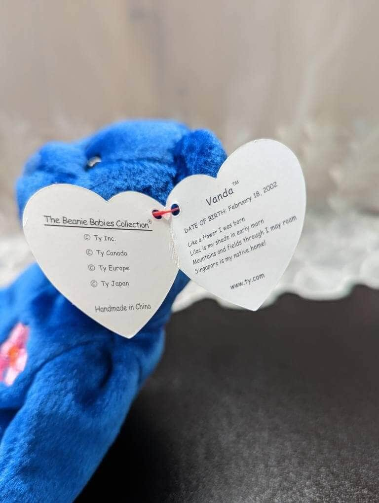 Ty Beanie Baby - Vanda The Blue Bear - Singapore Exclusive Asia-Pacific (8.5in) - Vintage Beanies Canada