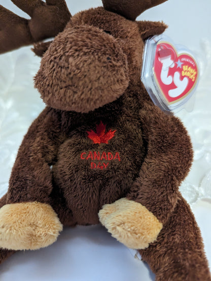 Ty Beanie Baby - Villager The Brown Canadian Moose (9in) - Vintage Beanies Canada