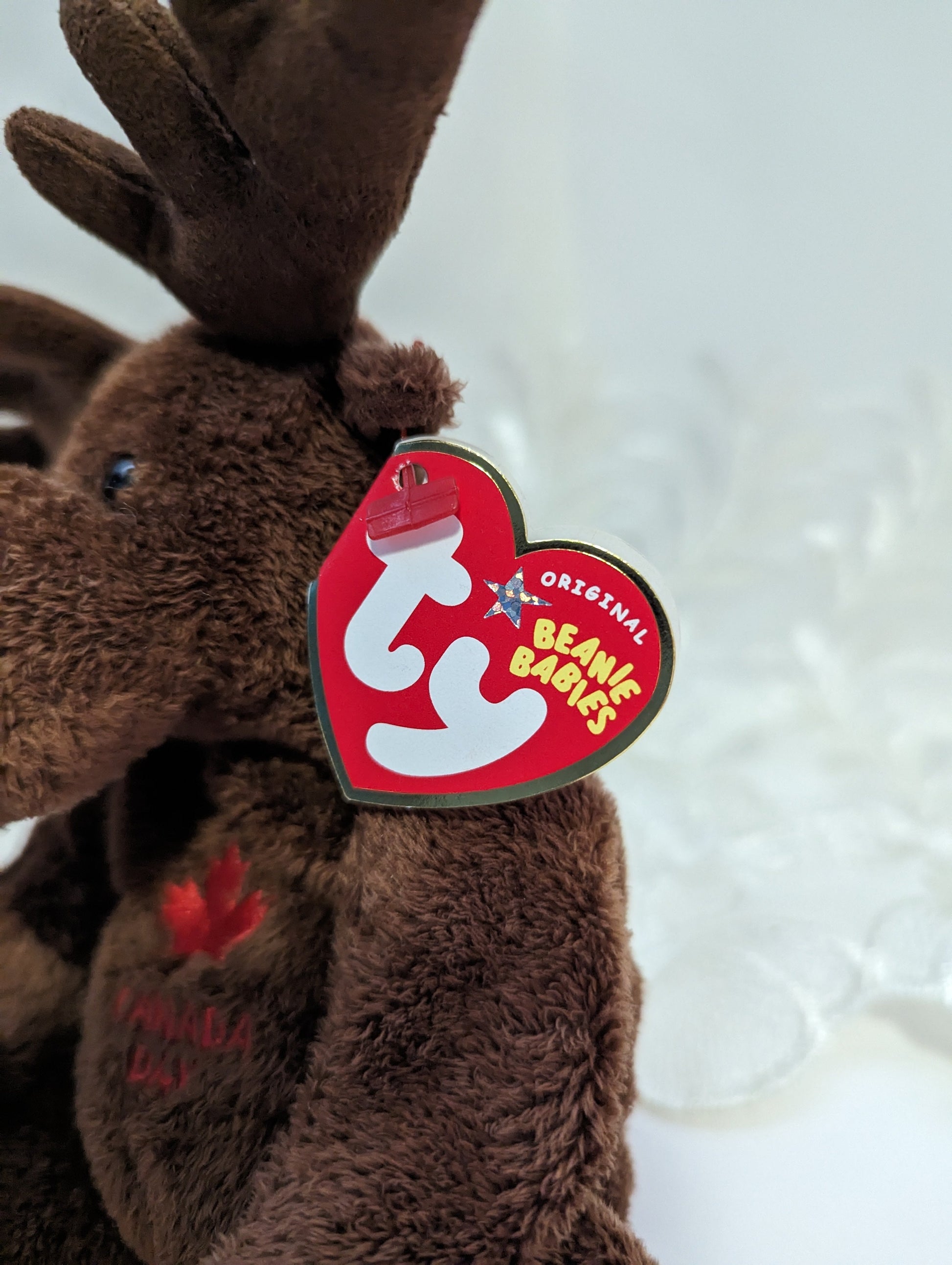 Ty Beanie Baby - Villager The Brown Canadian Moose (9in) - Vintage Beanies Canada