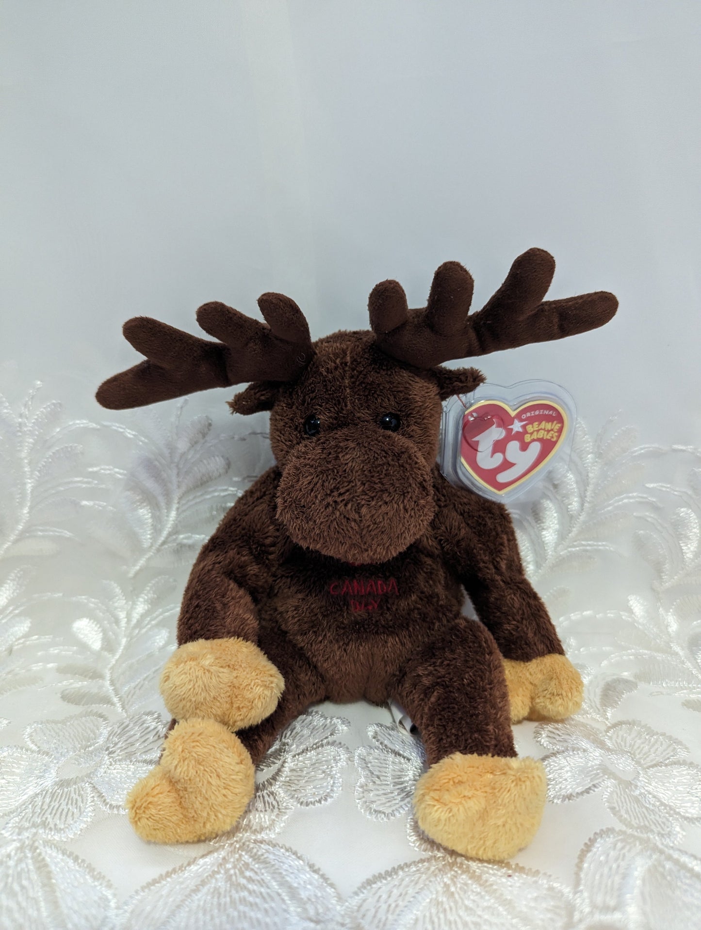 Ty Beanie Baby - Villager The Brown Canadian Moose (9in) - Vintage Beanies Canada