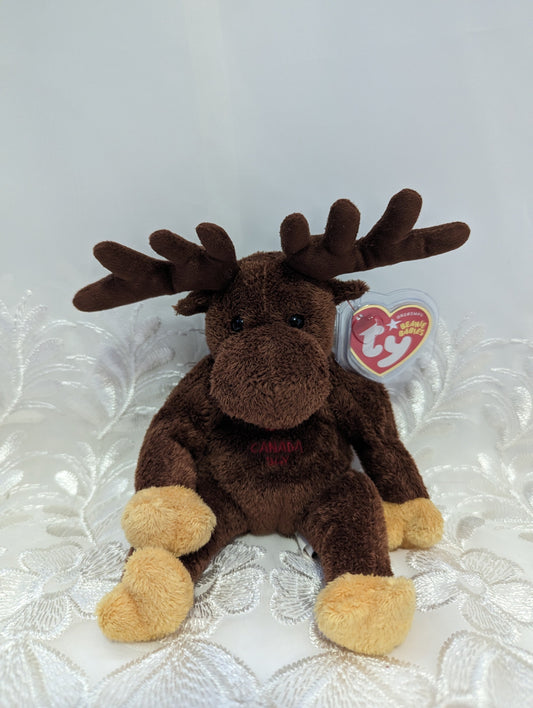 Ty Beanie Baby - Villager The Brown Canadian Moose (9in) - Vintage Beanies Canada