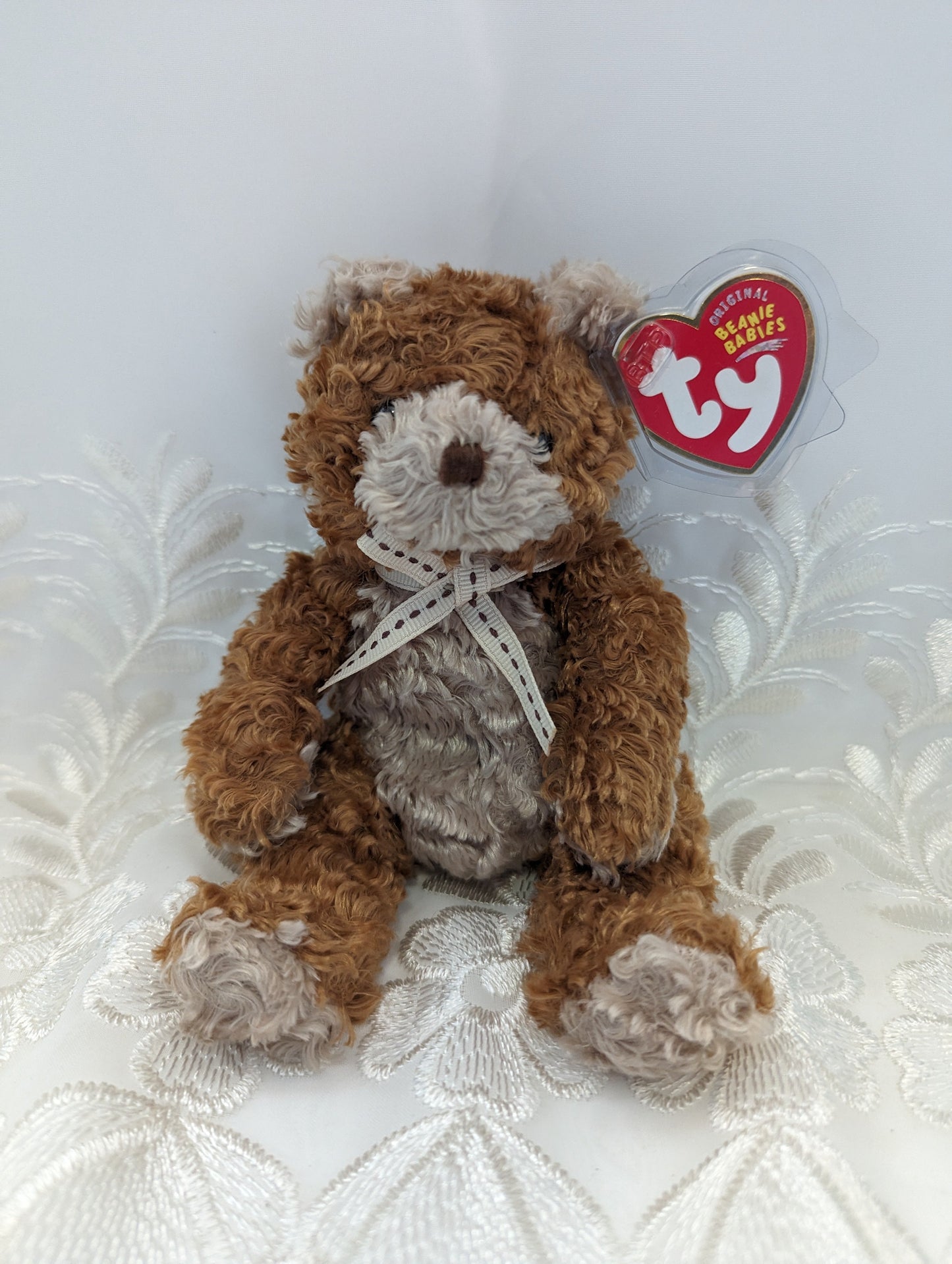 Ty Beanie Baby - Whittle The Brown Bear (6in) - Vintage Beanies Canada