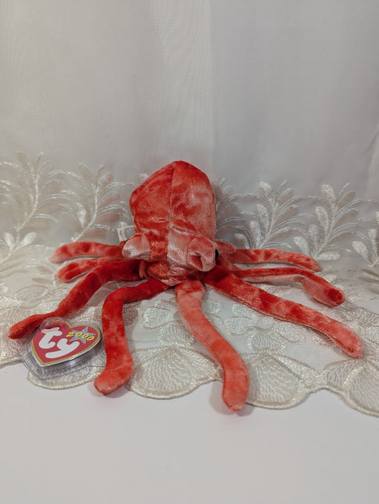 TY Beanie Baby - Wiggly The Orange Squid (8.5in) - Vintage Beanies Canada