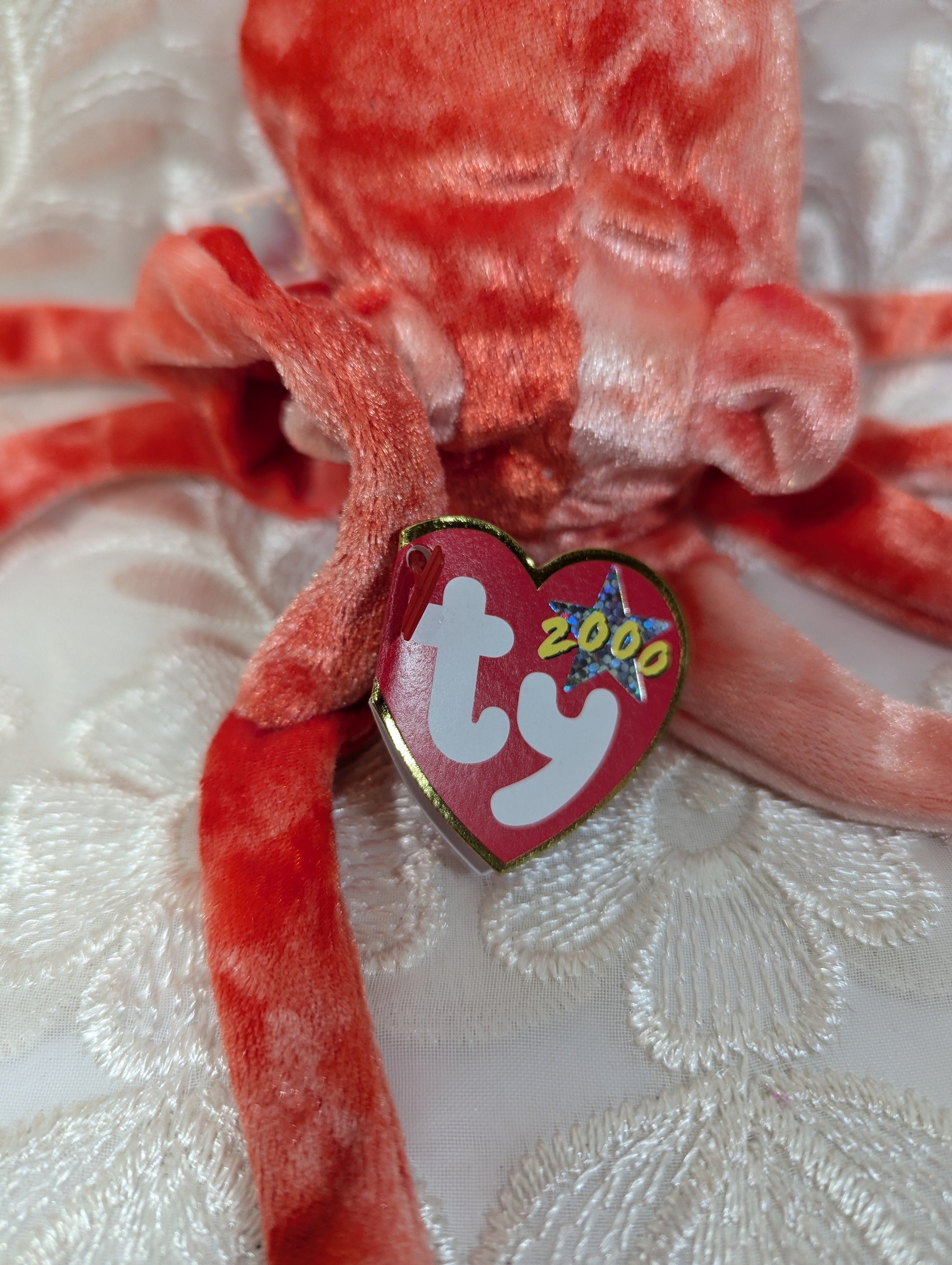 TY Beanie Baby - Wiggly The Orange Squid (8.5in) - Vintage Beanies Canada