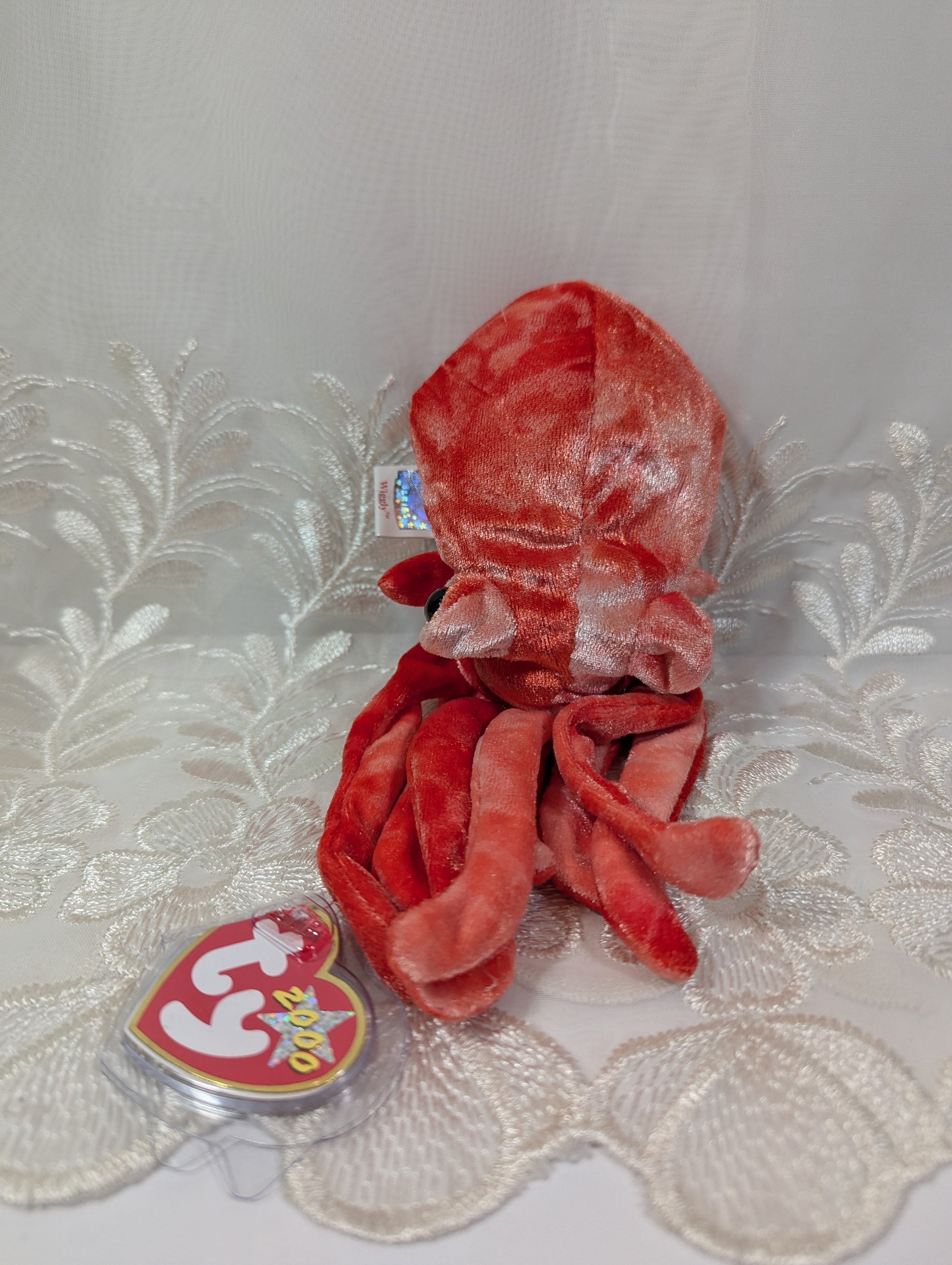 TY Beanie Baby - Wiggly The Orange Squid (8.5in) - Vintage Beanies Canada