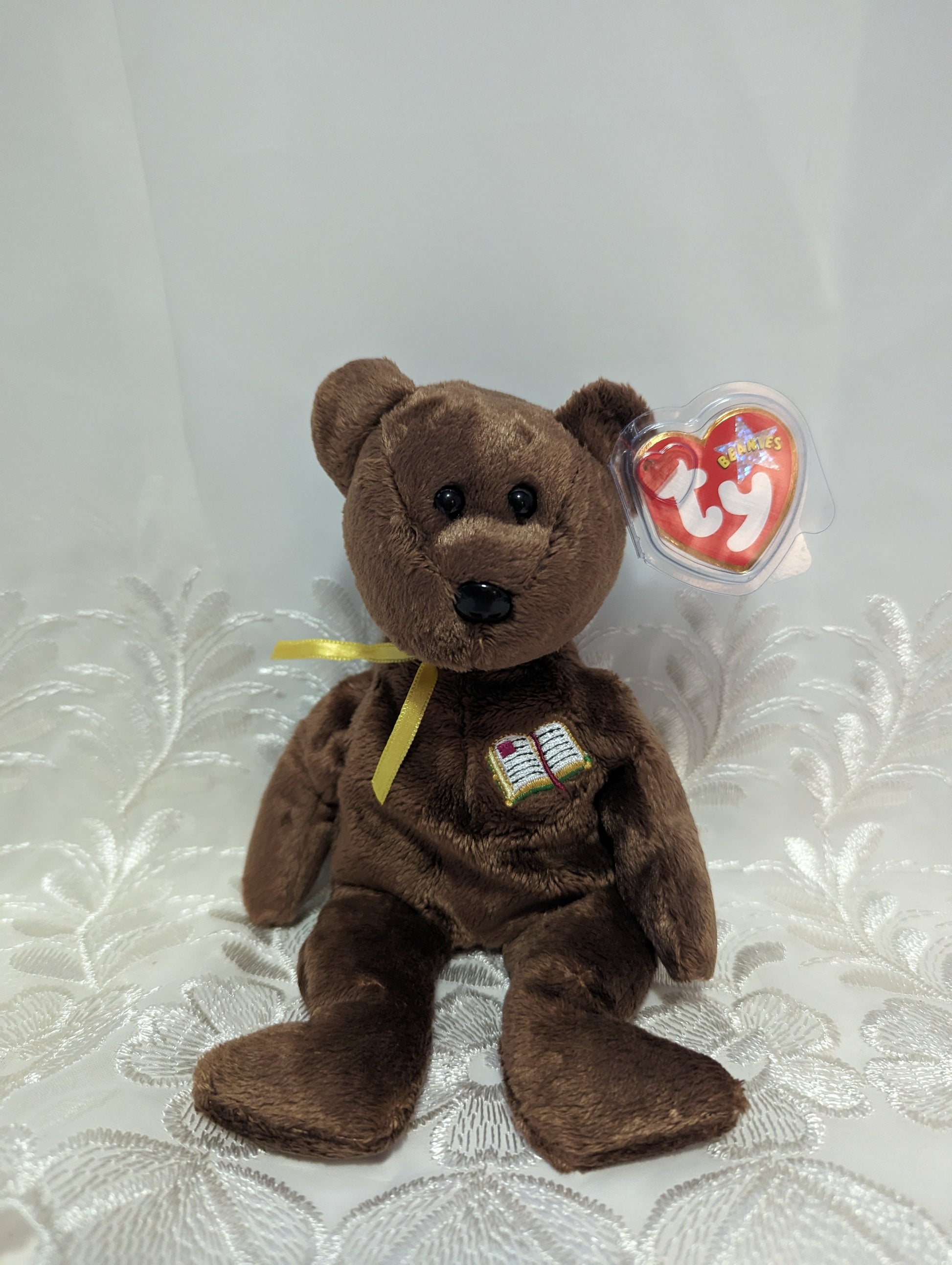 Ty Beanie Baby - William The Bear (8.5in) Open Book - Vintage Beanies Canada