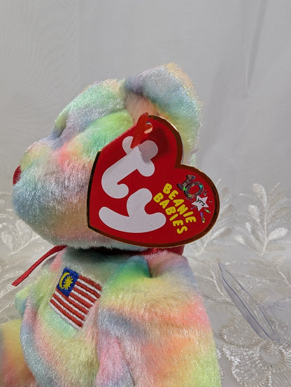 Ty Beanie Baby - Wirabear The Malaysian Exclusive Bear (8.5 in) Asia Pacific Collection - Near Mint Tag - Vintage Beanies Canada