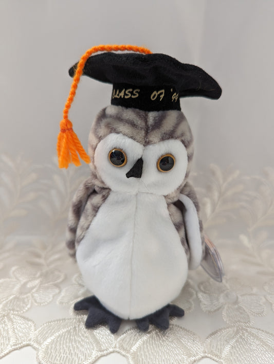 Ty Beanie Baby - Wiser The Graduation Owl (7in) - Vintage Beanies Canada