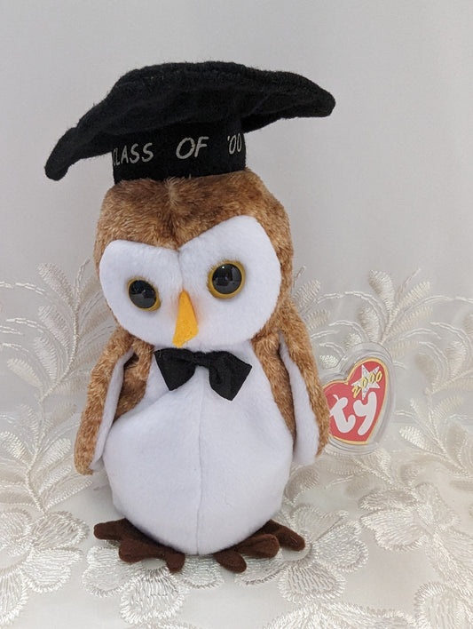 Ty Beanie Baby - Wisest The Owl (7in) - Vintage Beanies Canada
