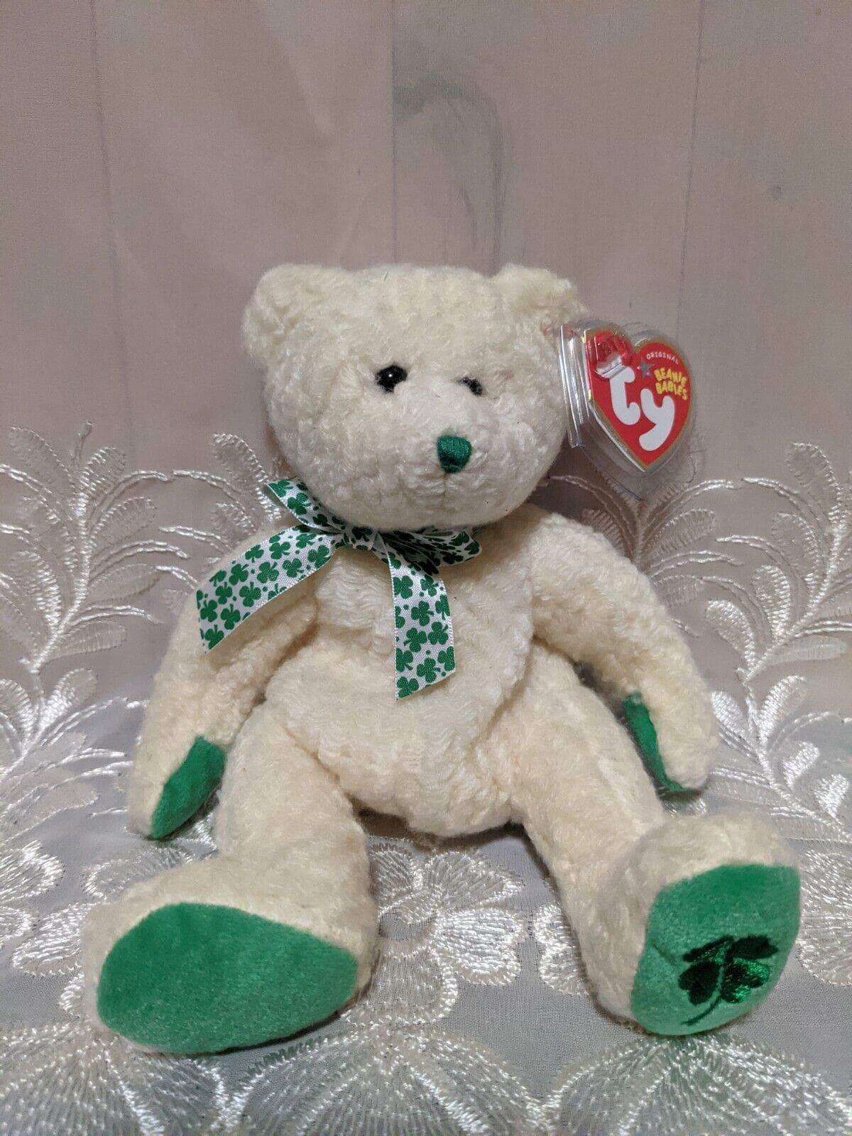 Ty Beanie Baby - Woolins The St Patrick's Day Bear (8.5in) - Vintage Beanies Canada