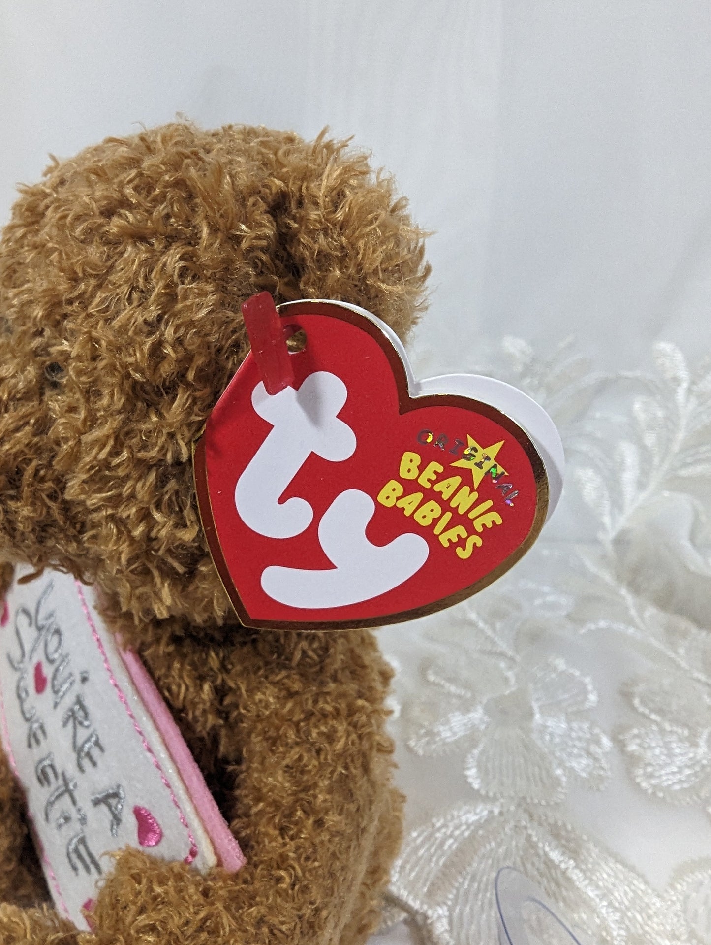 Ty Beanie Baby - You're A Sweetie The Bear (5in) Greetings Collection - Vintage Beanies Canada