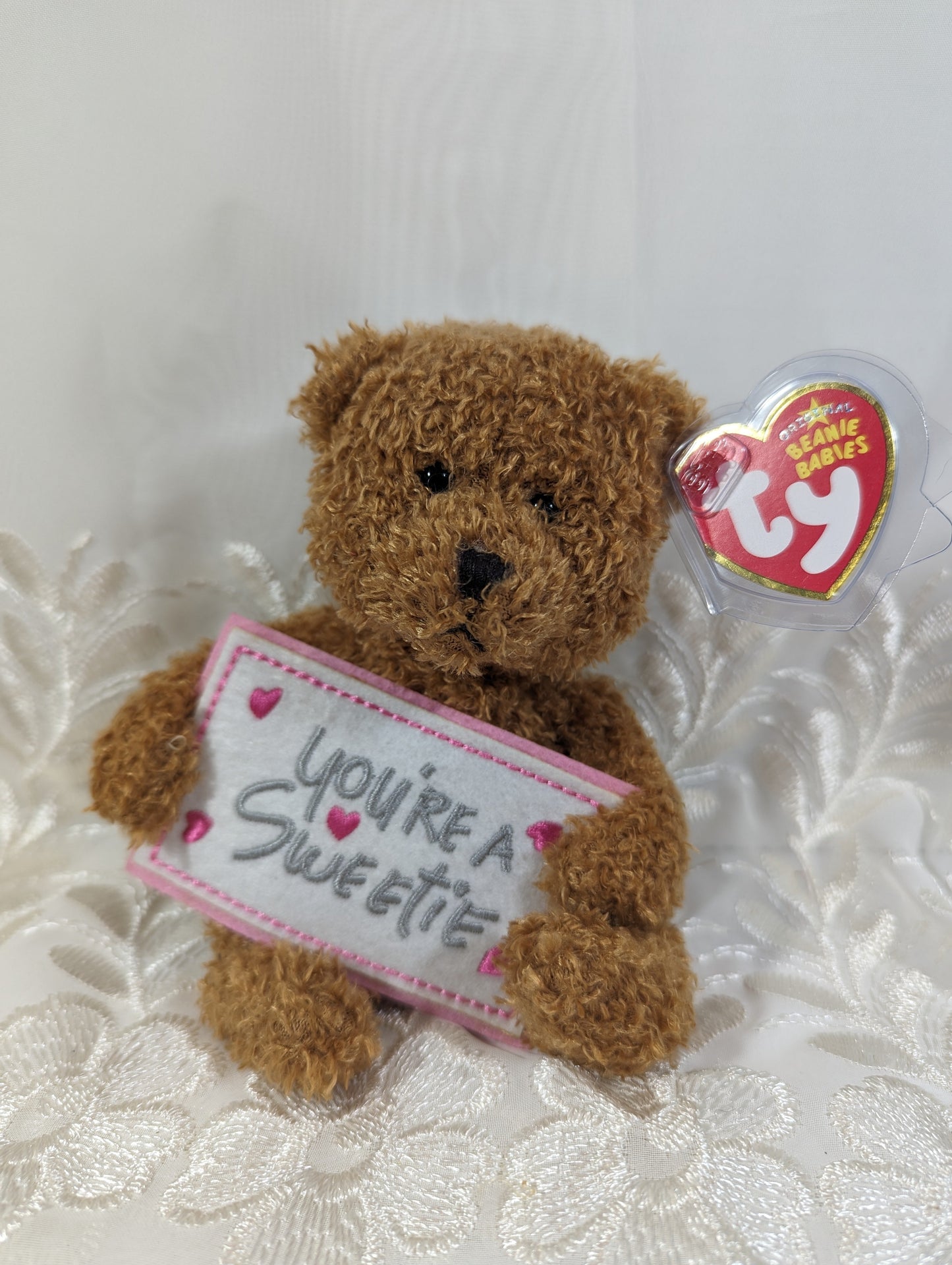 Ty Beanie Baby - You're A Sweetie The Bear (5in) Greetings Collection - Vintage Beanies Canada